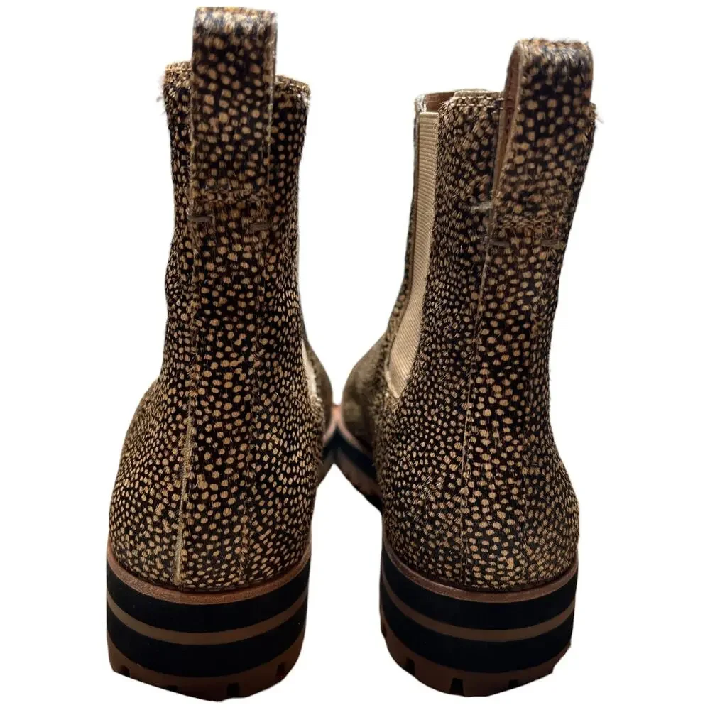 MADEWELL The Ivy Chelsea Women's Size 9.5 Boot Mini Dot Calf Hair Lug Sole MA427